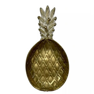 Vintage GATCO Solid Brass Pineapple Trinket Dish Decor Piece MCM Traditional